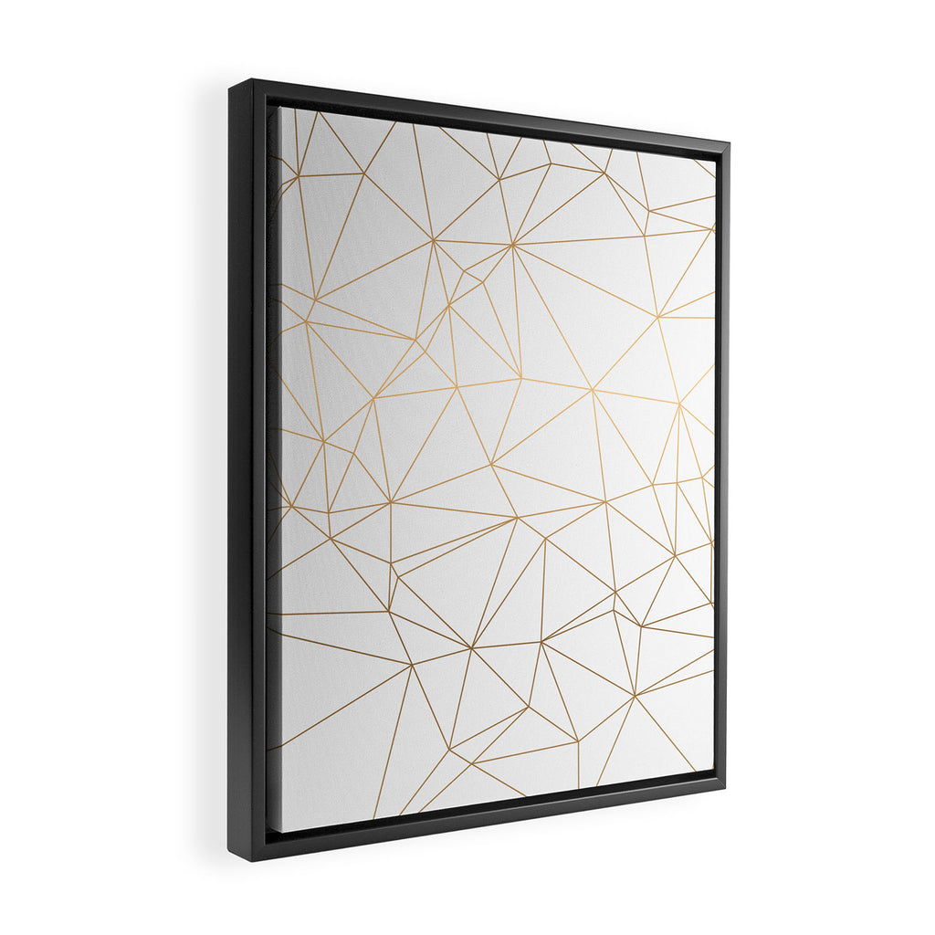 Geometric Gold Minimalist Design Framed Canvas Print Gallery Image 2