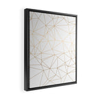 Geometric Gold Minimalist Design Framed Canvas Print Gallery Image 2