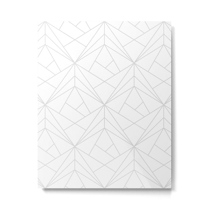 Geometric Soft Grey Silver Modern Pattern Metal Print Gallery Image 1