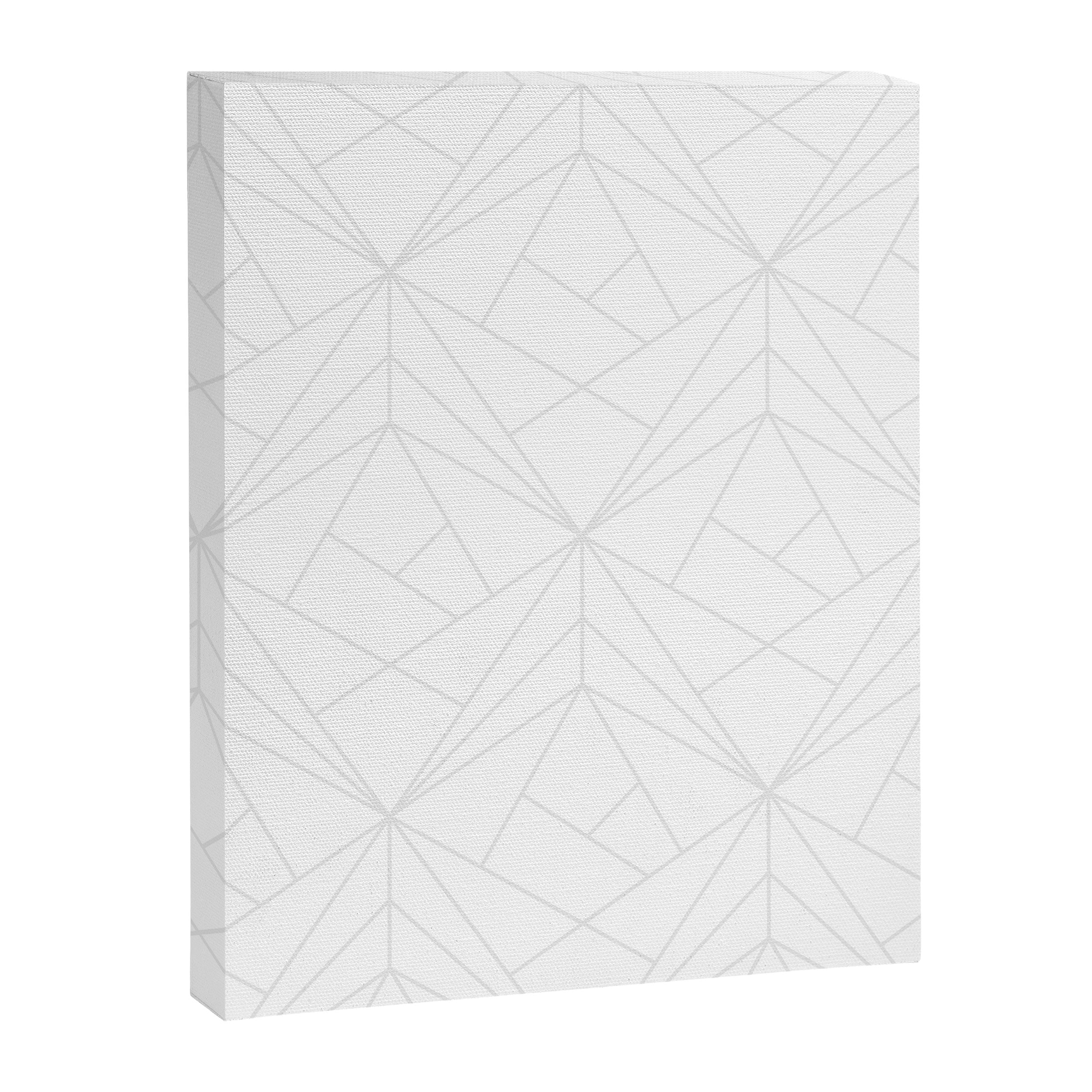 Geometric White Gray Modern Pattern  Canvas Print Gallery Image 8
