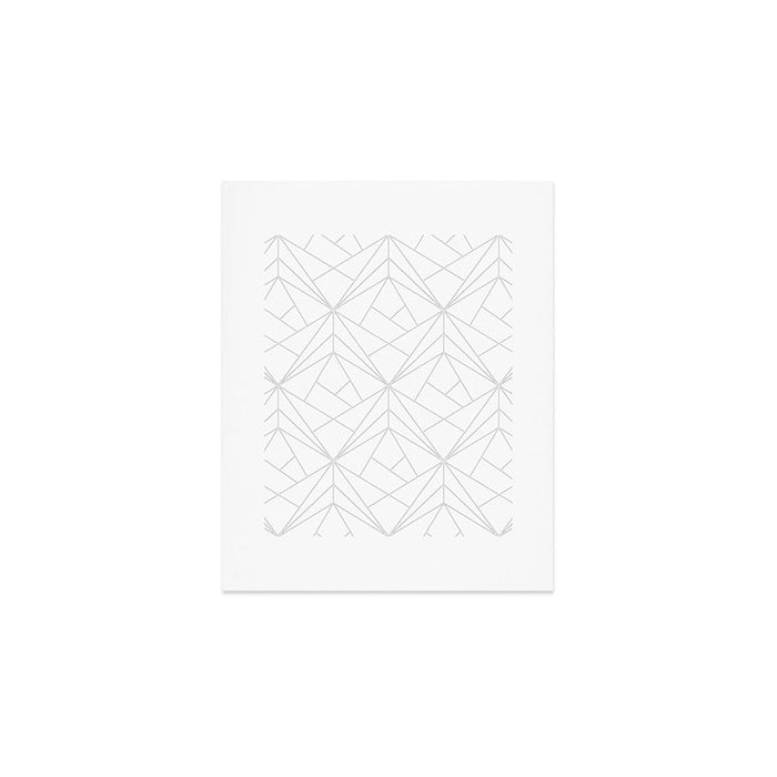 Geometric White Gray Modern Pattern  Art Print Gallery Image 1