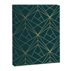 Hidden Sapphire Geometric Gold Pattern With White Shimmer  Canvas Print Gallery Image 8