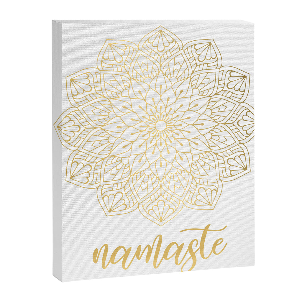 Namaste Gold Mandala Design Canvas Print Gallery Image 8