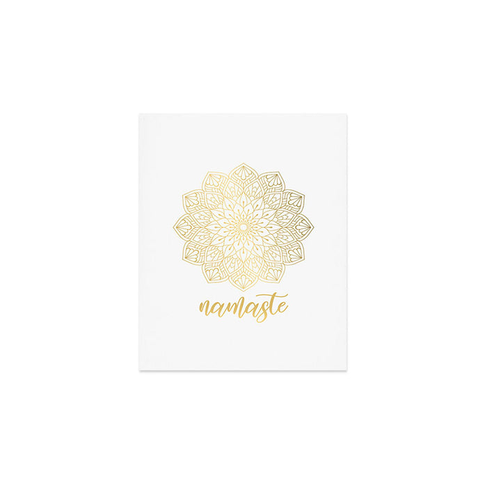 Namaste Gold Mandala Design Art Print Gallery Image 1
