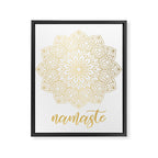 Namaste Gold Mandala Design Framed Canvas Print Gallery Image 8