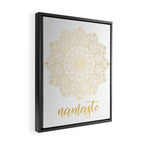 Namaste Gold Mandala Design Framed Canvas Print Gallery Image 2