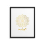 Namaste Gold Mandala Design Framed Art Print Gallery Image 6