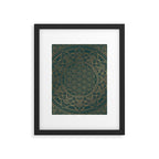 The Flower of Life Gold Mandala On Dark Green Framed Art Print Gallery Image 6