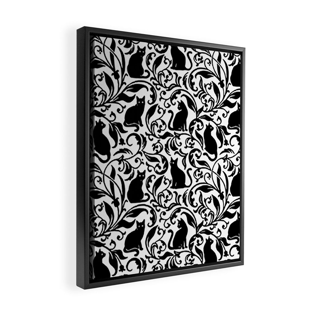 Black Cats II Framed Canvas Print Gallery Image 2