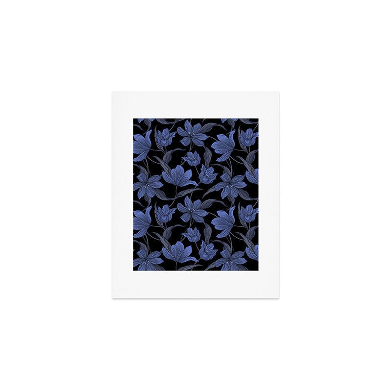Blue Lilies Art Print Gallery Image 1