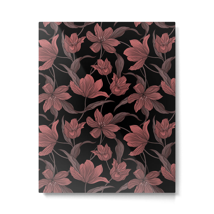 Cinnamon Nude Lilies Metal Print Gallery Image 1