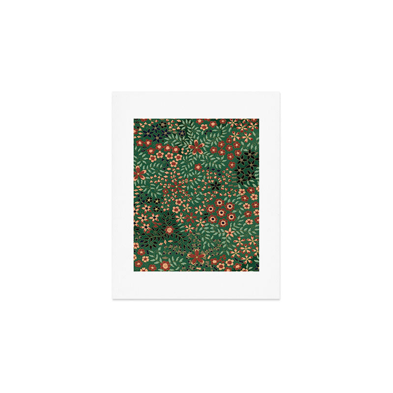 Japanese floral print pattern Art Print Gallery Image 1