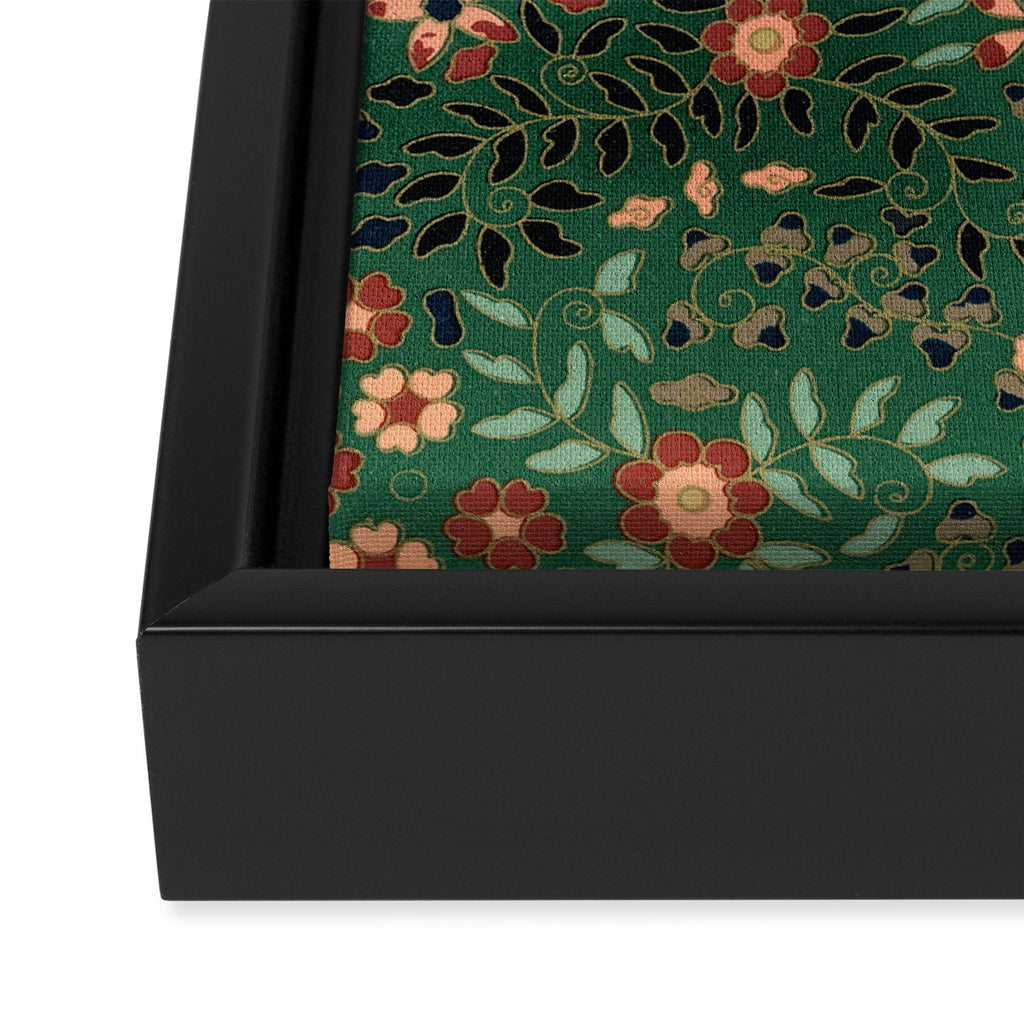 Japanese floral print pattern Framed Canvas Print Gallery Image 3