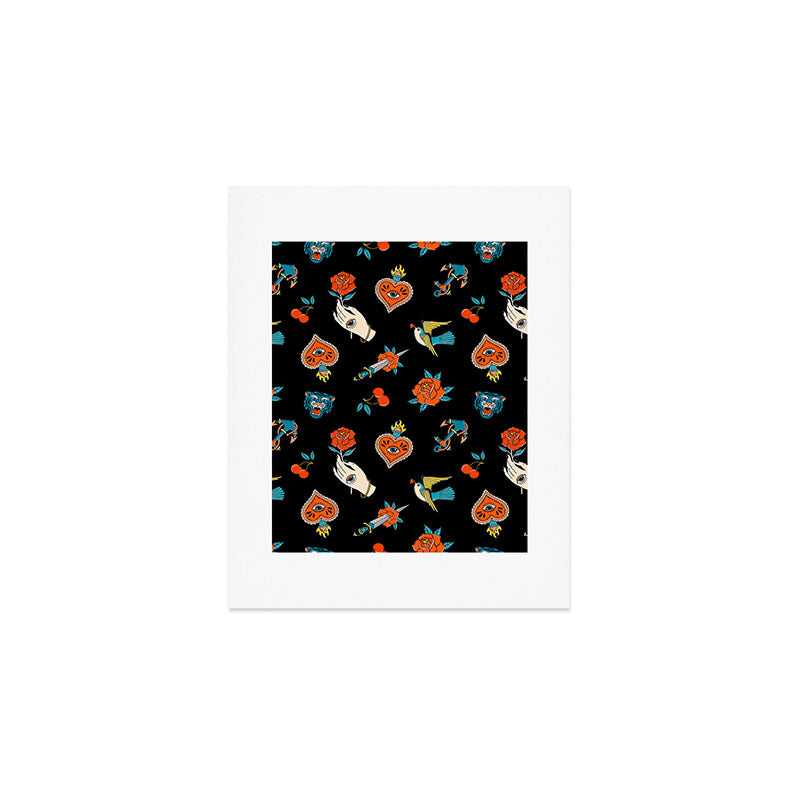 Old School Tattoos II Art Print Gallery Image 1