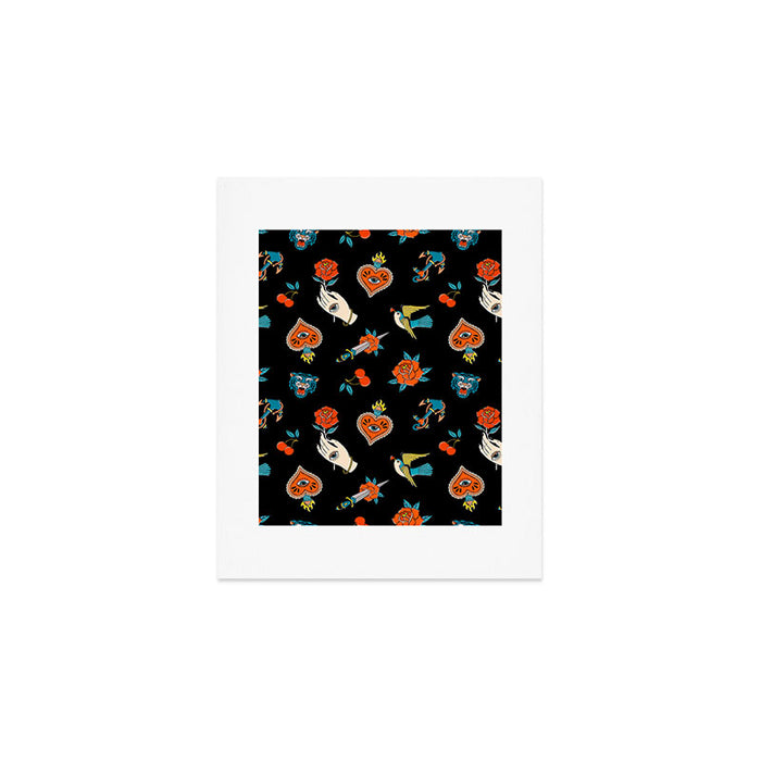 Old School Tattoos II Art Print Gallery Image 1