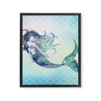 Watercolor Mermaid Framed Canvas Print Gallery Image 8