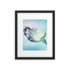Watercolor Mermaid Framed Art Print Gallery Image 6