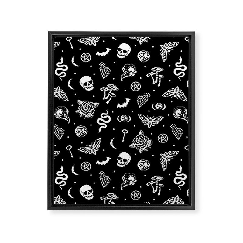 Witchcraft B&W Framed Canvas Print Gallery Image 8