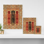 16th Century Carpet with Triple-Arch Design Turkish Print Canvas Print Gallery Image 3