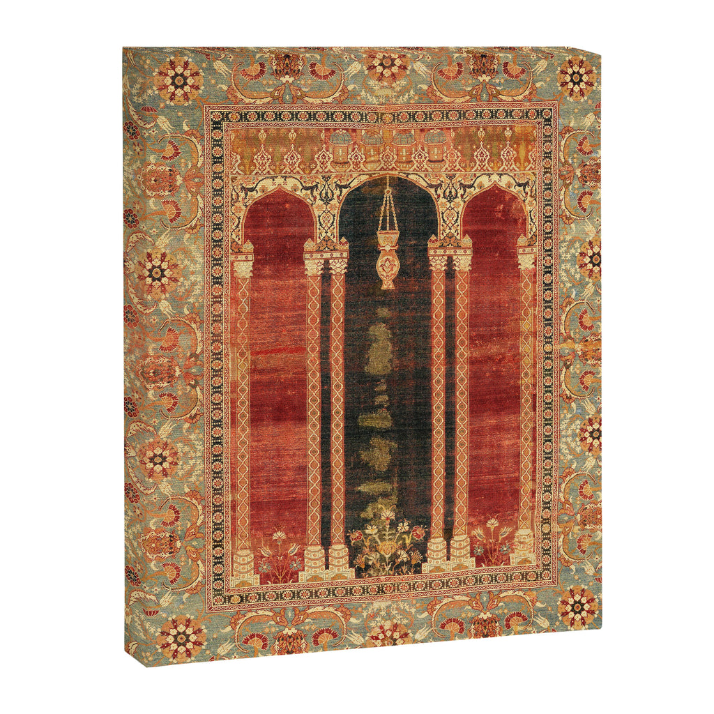 16th Century Carpet with Triple-Arch Design Turkish Print Canvas Print Gallery Image 3
