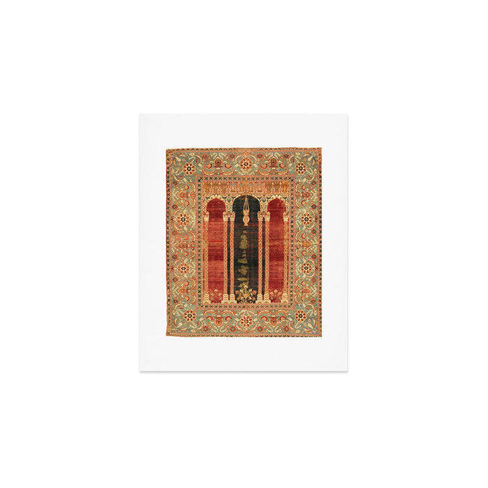 16th Century Carpet with Triple-Arch Design Turkish Print Art Print Gallery Image 1