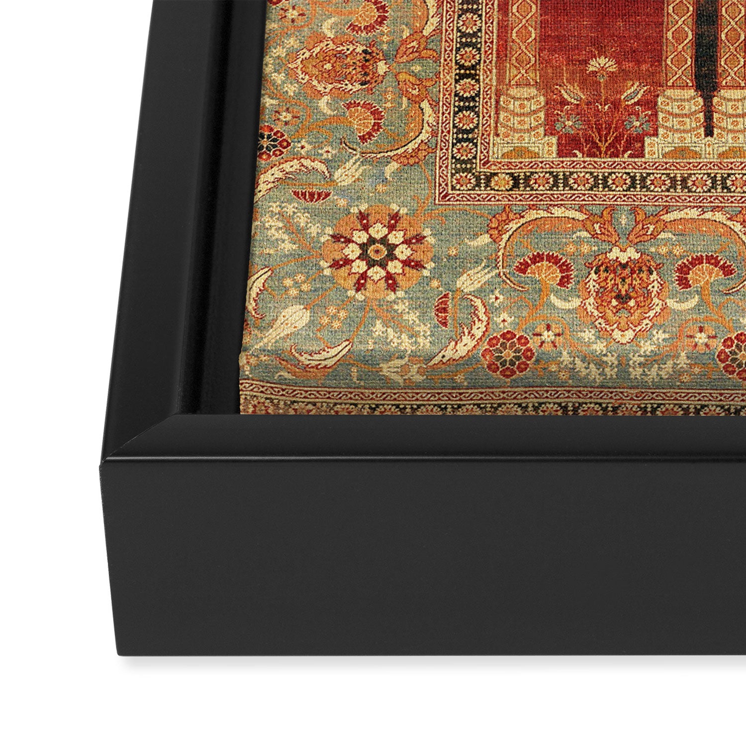 16th Century Carpet with Triple-Arch Design Turkish Print Framed Canvas Print Gallery Image 3