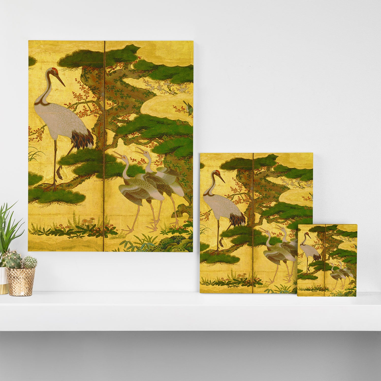 16th Century Japanese Birds & Flowers Canvas Print Gallery Image 3