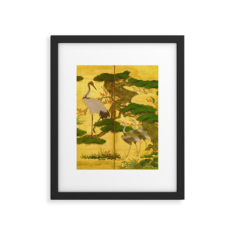 16th Century Japanese Birds & Flowers Framed Art Print Gallery Image 4