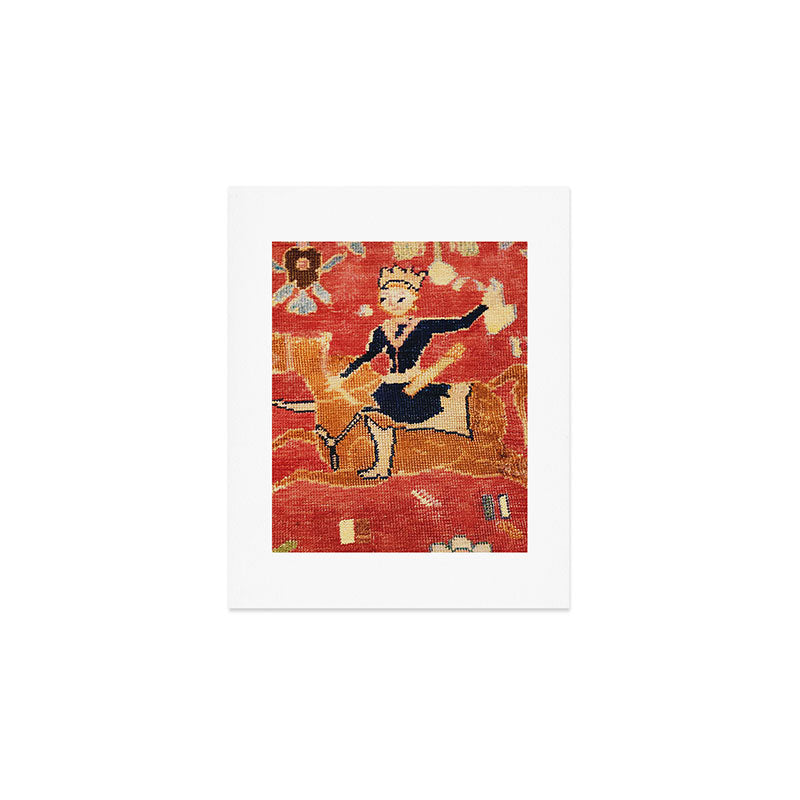 17th Century Isfahan Persian Animal Rug Print Art Print Gallery Image 1