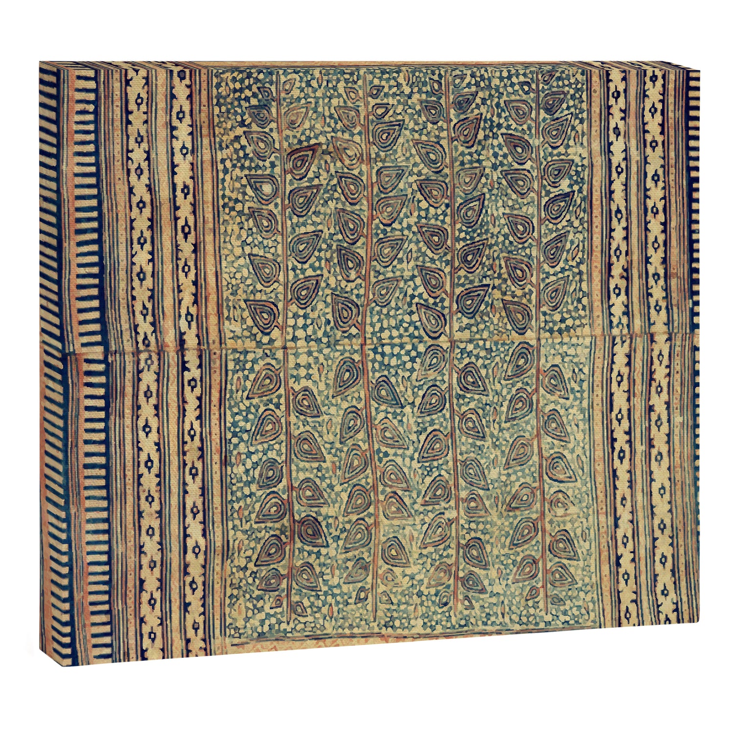 18th Century Indian Tree Textile Digital Art Painting  Canvas Print Gallery Image 3