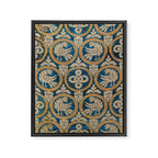 18th Century Spanish Textile Print Framed Canvas Print Gallery Image 3