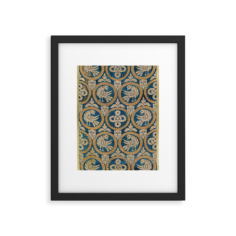 18th Century Spanish Textile Print Framed Art Print Gallery Image 5