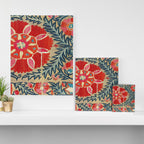 18th Century Suzani Fragment Print Canvas Print Gallery Image 3