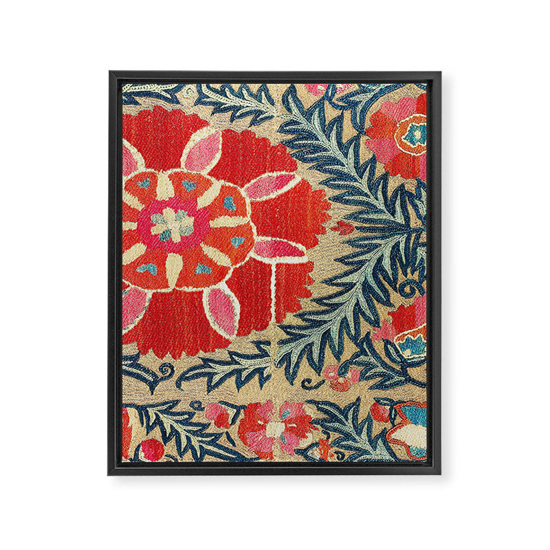 18th Century Suzani Fragment Print Framed Canvas Print Gallery Image 6