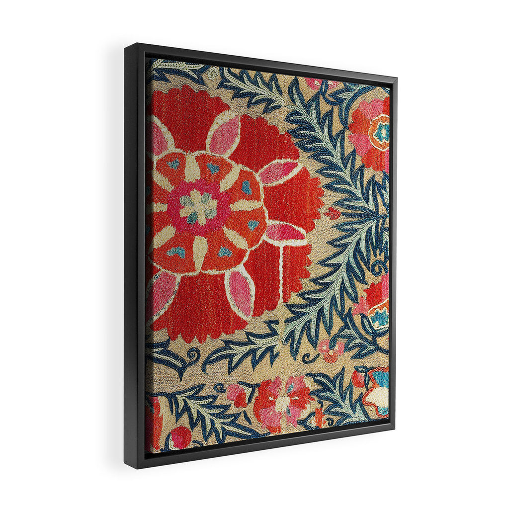 18th Century Suzani Fragment Print Framed Canvas Print Gallery Image 2
