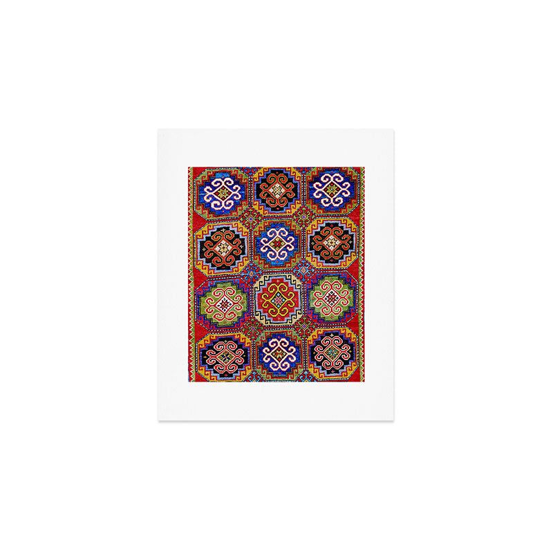 19th Century Armenian Kazak dated 1896 Art Print Gallery Image 1