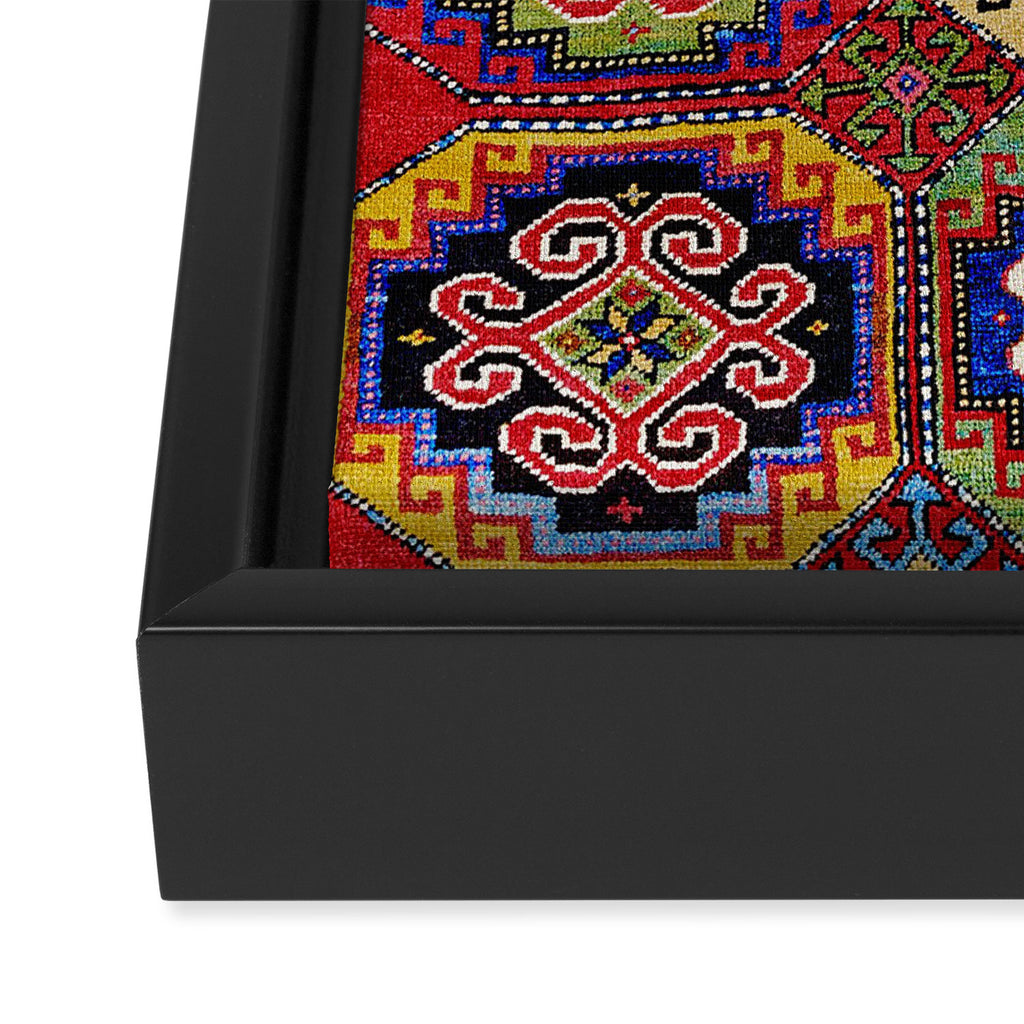 19th Century Armenian Kazak dated 1896 Framed Canvas Print Gallery Image 3