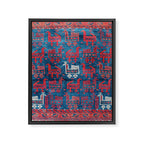 25 Peacocks Baluch Khorasan Persian Bag Face Print Framed Canvas Print Gallery Image 3