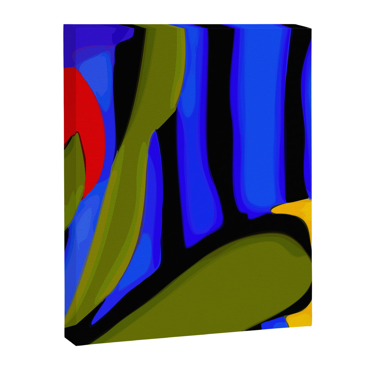 Abstract Art Red Blue Green Yellow Canvas Print Gallery Image 6