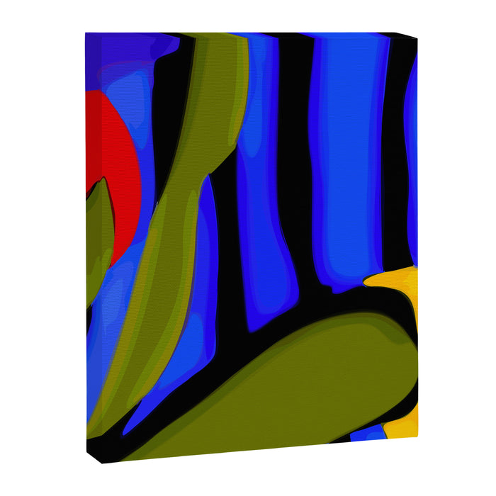 Abstract Art Red Blue Green Yellow Canvas Print Gallery Image 1
