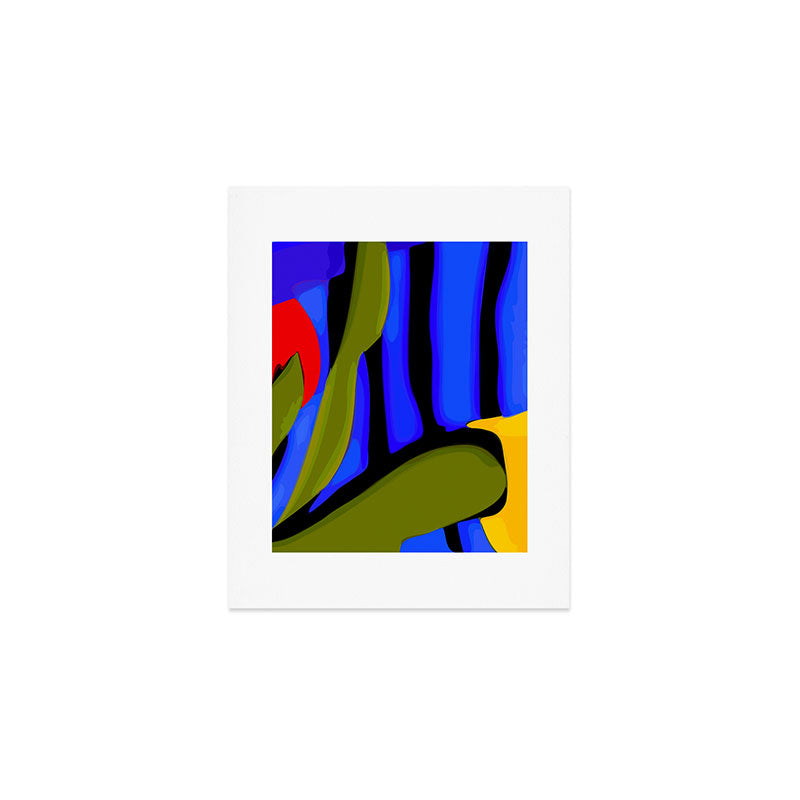 Abstract Art Red Blue Green Yellow Art Print Gallery Image 1