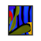 Abstract Art Red Blue Green Yellow Framed Canvas Print Gallery Image 6