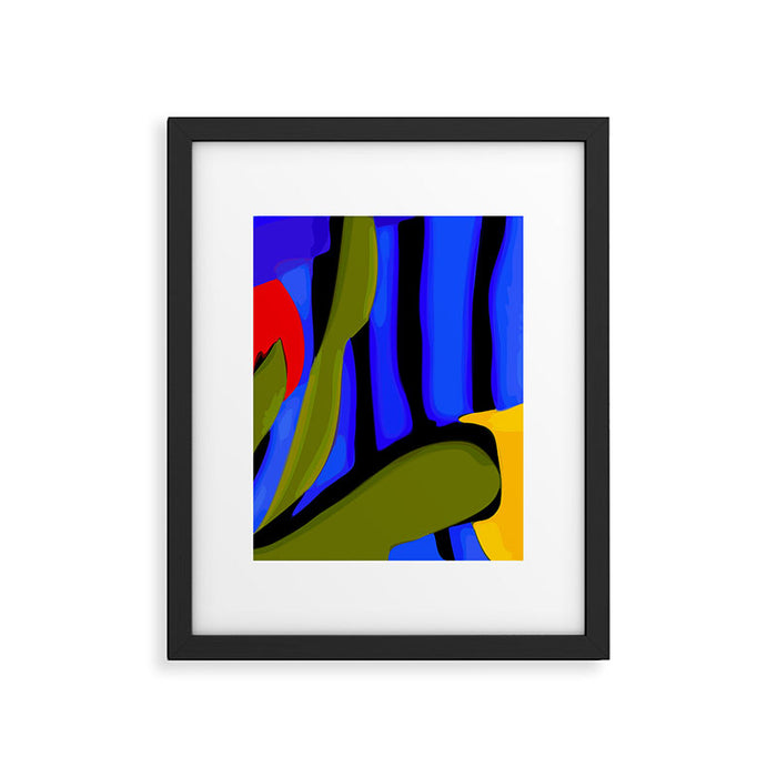 Abstract Art Red Blue Green Yellow Framed Art Print Gallery Image 1