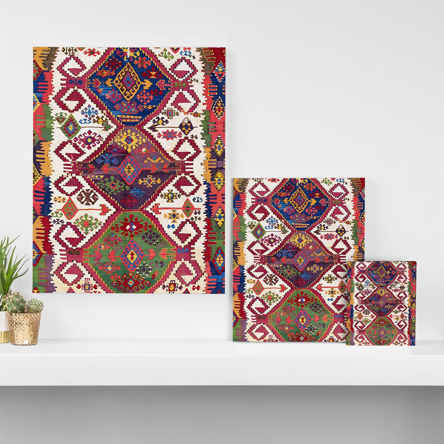 Adana Kilim South East Anatolia Antique Tribal Rug Print Canvas Print Gallery Image 3