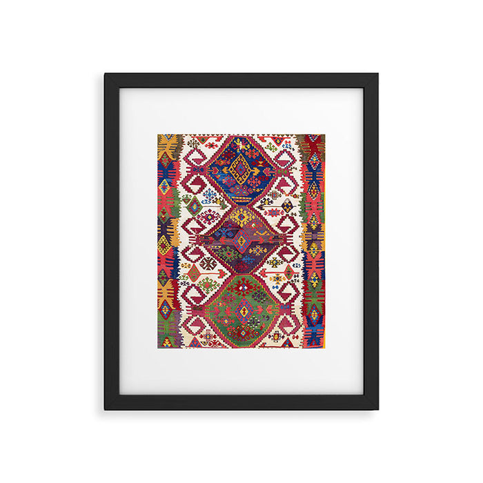 Adana Kilim South East Anatolia Antique Tribal Rug Print Framed Art Print Gallery Image 1