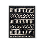 African Vintage Mali Mud Cloth Print Framed Canvas Print Gallery Image 3