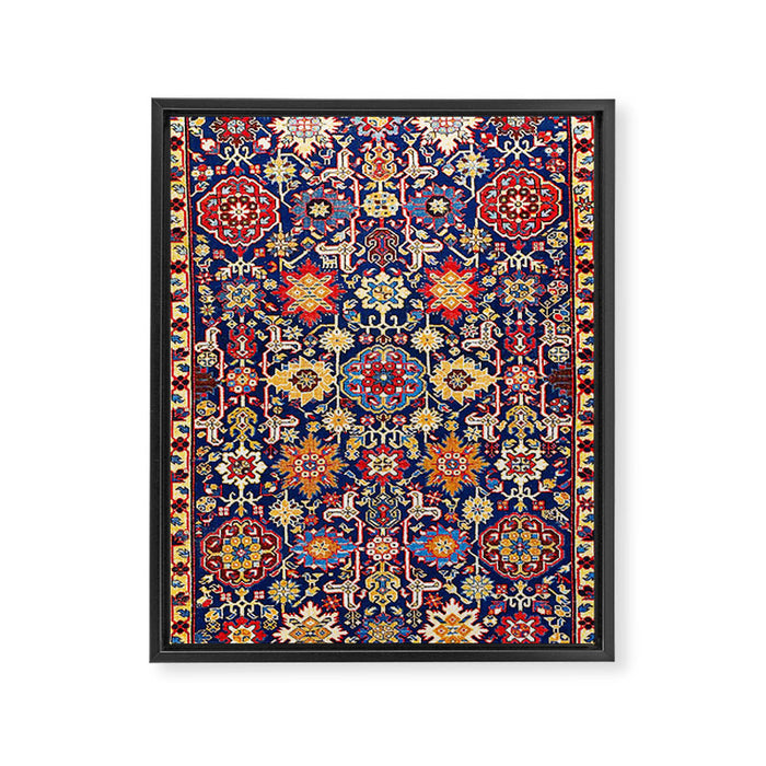Afshan Shirvan Kelleh East Caucasus Rug Print Framed Canvas Print Gallery Image 1