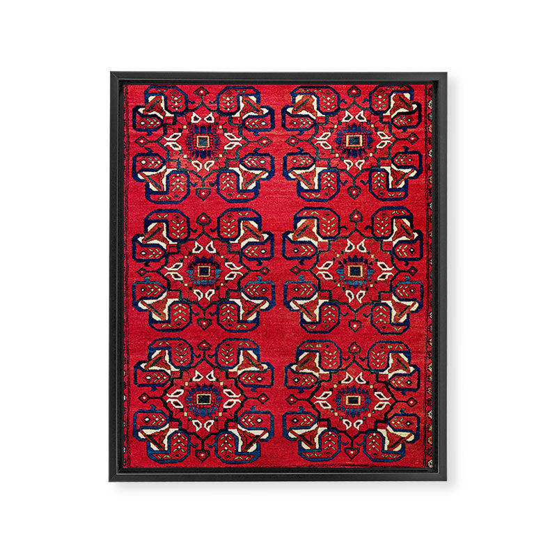 Afshar  Kerman South Persian Rug Framed Canvas Print Gallery Image 3