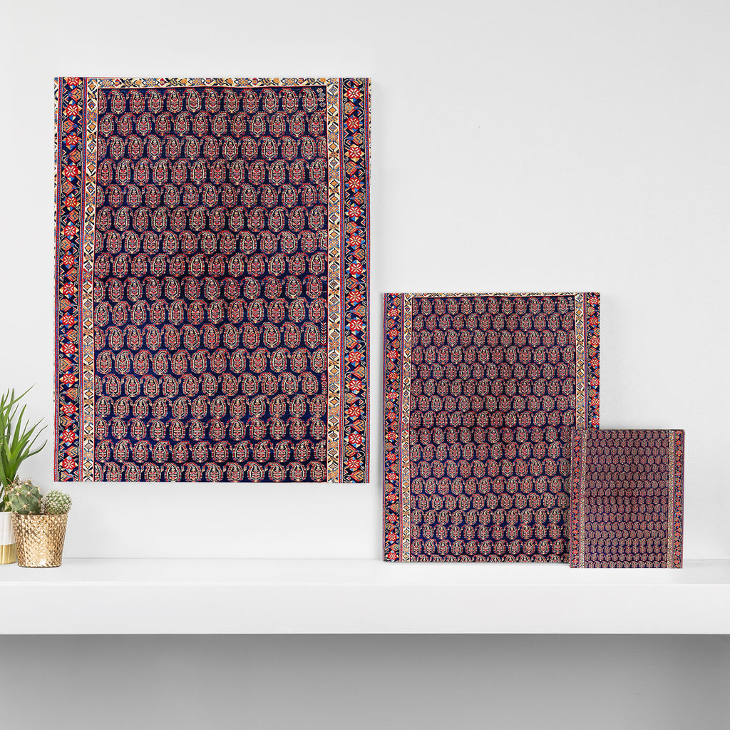 Afshar Persian Kerman  Antique Rug Print Canvas Print Gallery Image 3
