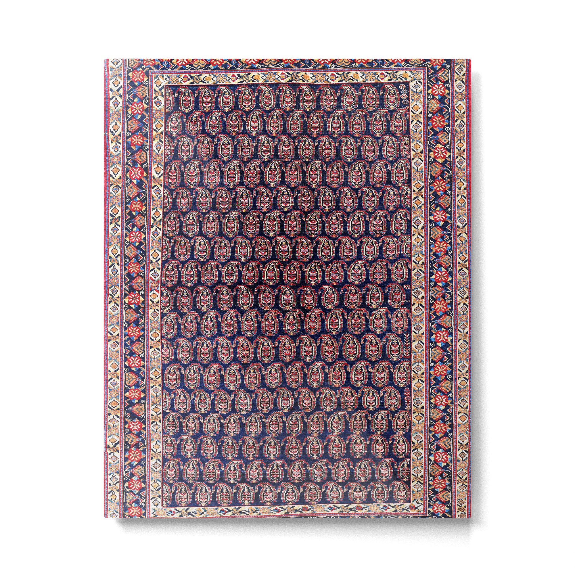 Afshar Persian Kerman  Antique Rug Print Metal Print Gallery Image 4